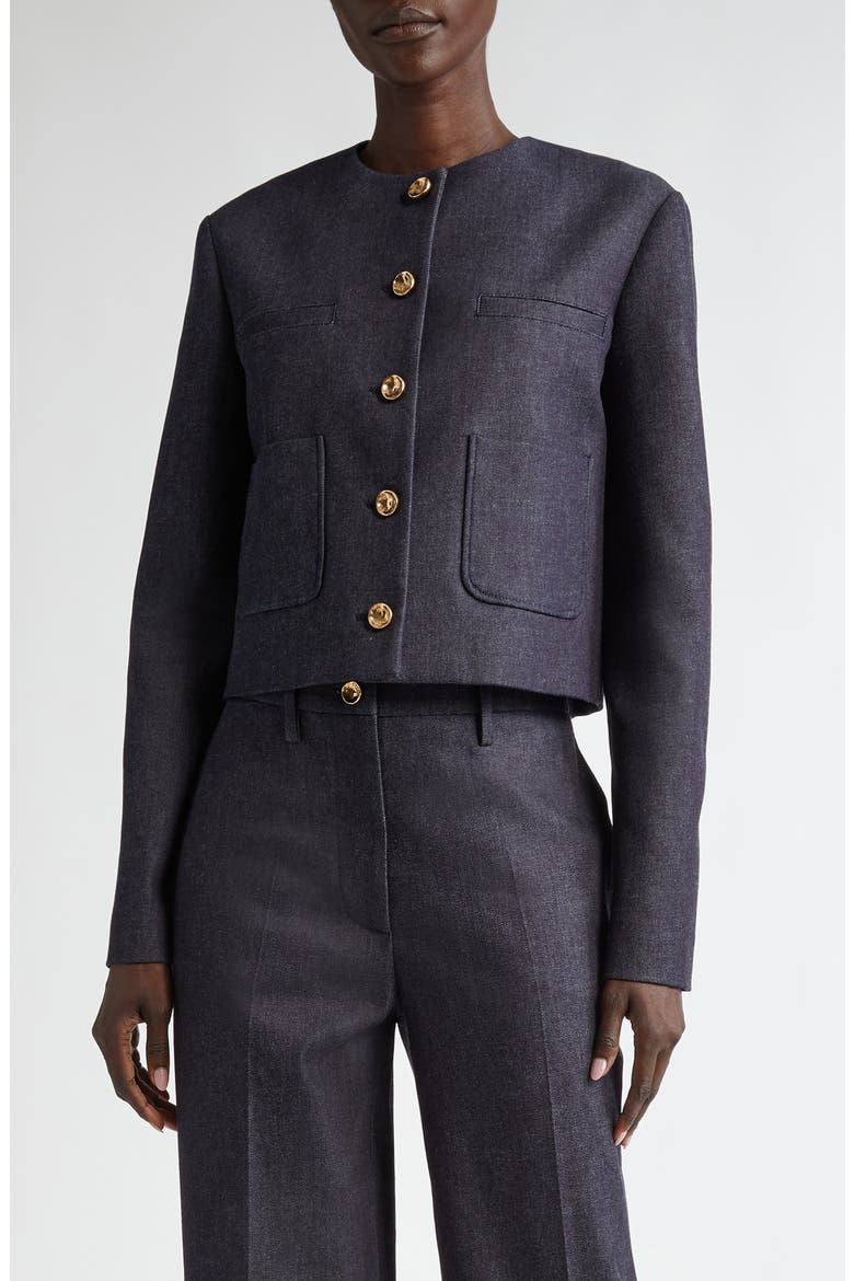 Bernadette Cotton Jacket, Main, color, BERRY BLUE