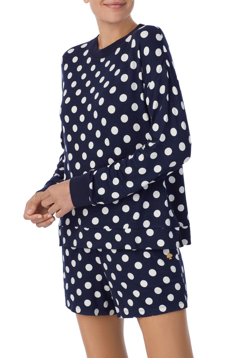 Kate Spade New York print short pajamas, Alternate, color, 
