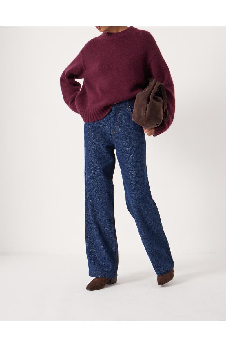 Hush Romy Wide Leg Lurex Jeans, Alternate, color, Indigo Gold