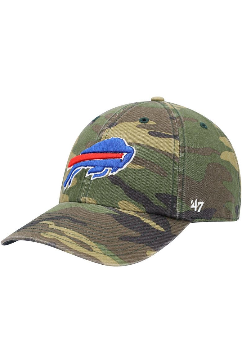 Men's '47 Camo Buffalo Bills Woodland Clean Up Adjustable Hat, Main, color, Camo