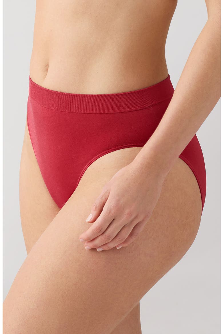 B-Smooth® High Cut Briefs, Alternate, color, REGINA RED
