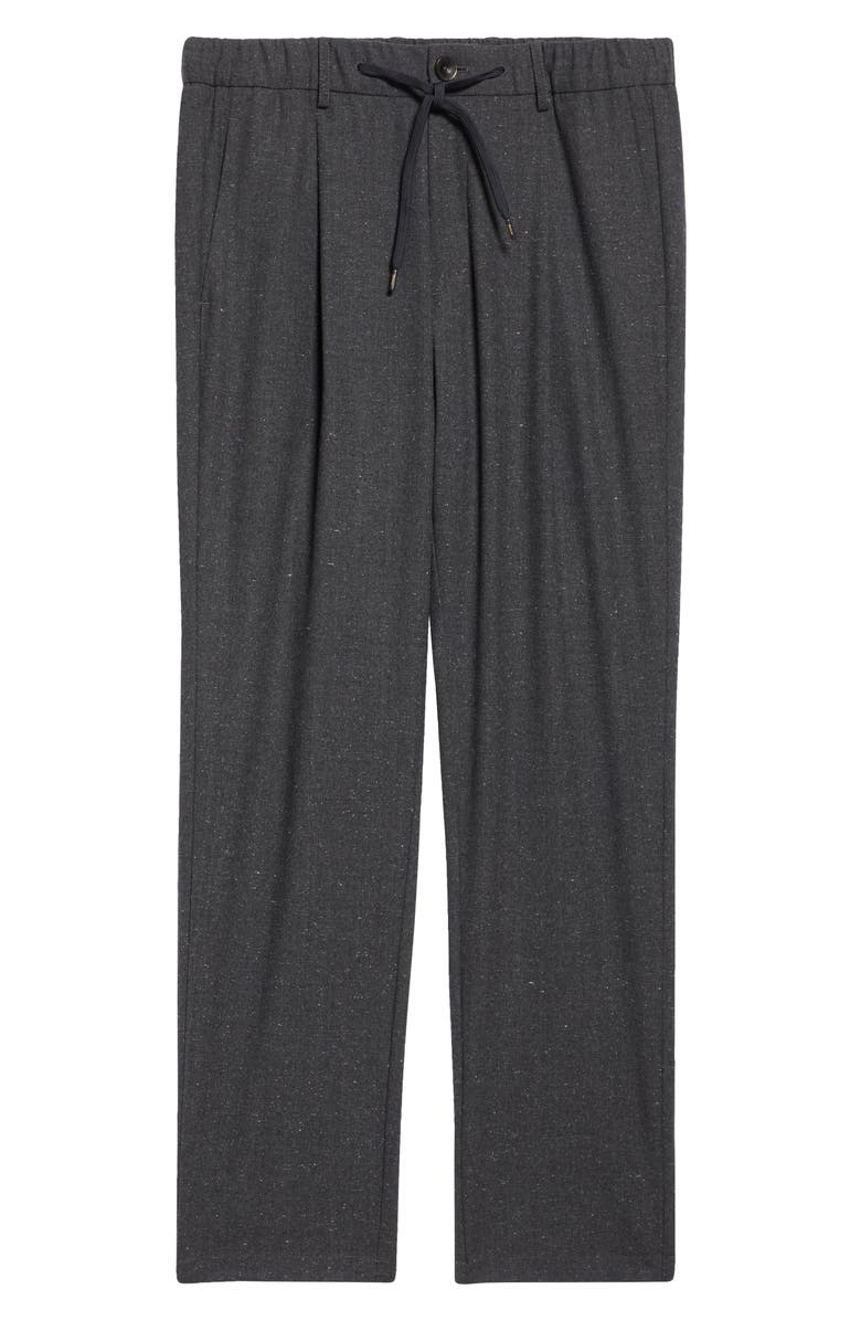 Herno Drawstring Waist Wool Blend Knickerbocker Trousers, Alternate, color, Charcoal