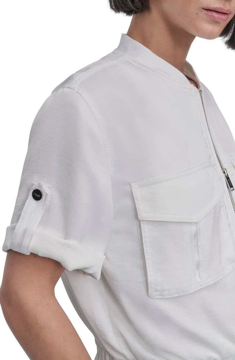 DKNY Rumpled Satin Jacket, Alternate, color, 