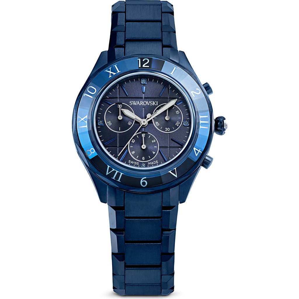 Swarovski Dextera Chronograph Bracelet Watch, 40mm In Blue