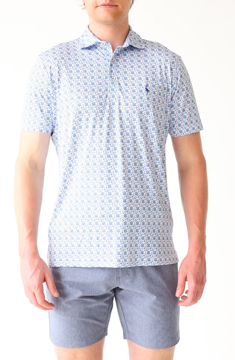 TailorByrd Sailing Performance Polo, Main, color, Blue/ White Dove