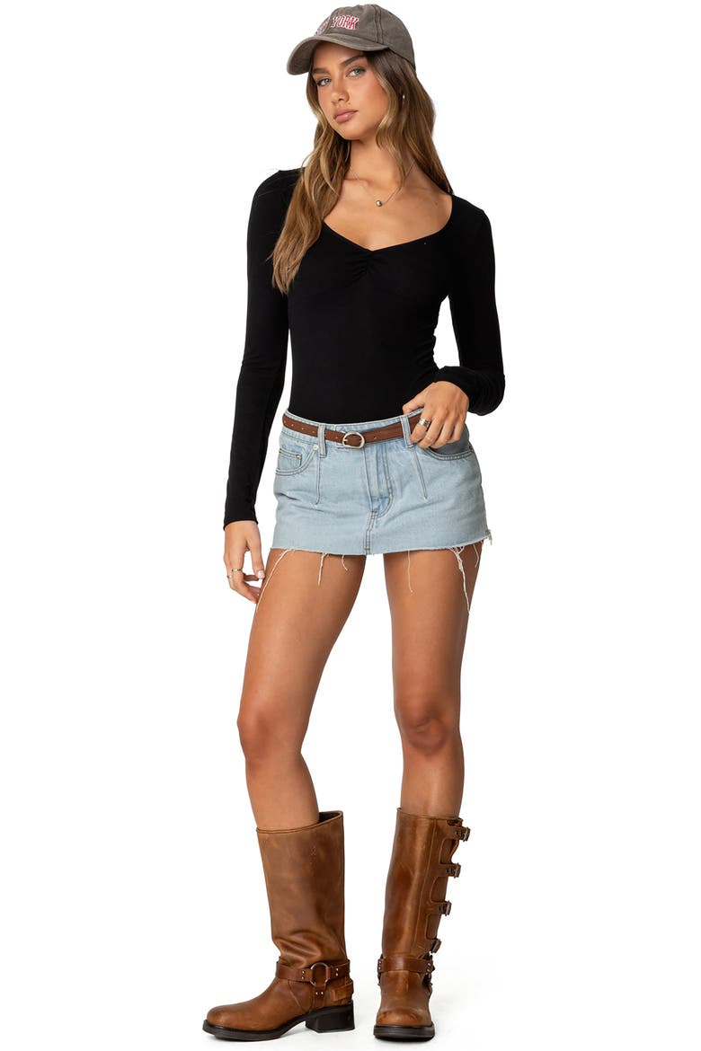 Jonah Long Sleeve Bodysuit, Alternate, color, BLACK
