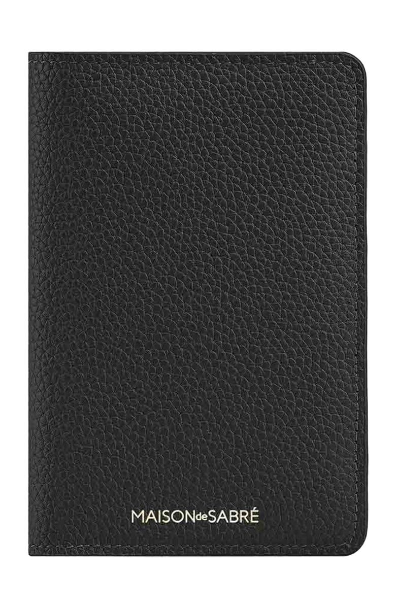 MAISON de SABRÉ Leather Passport Holder, Main, color, Rouge Noir