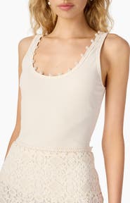 CAMI NYC Perrie Faux Pearl Rib Tank