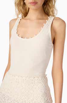Perrie Faux Pearl Rib Tank