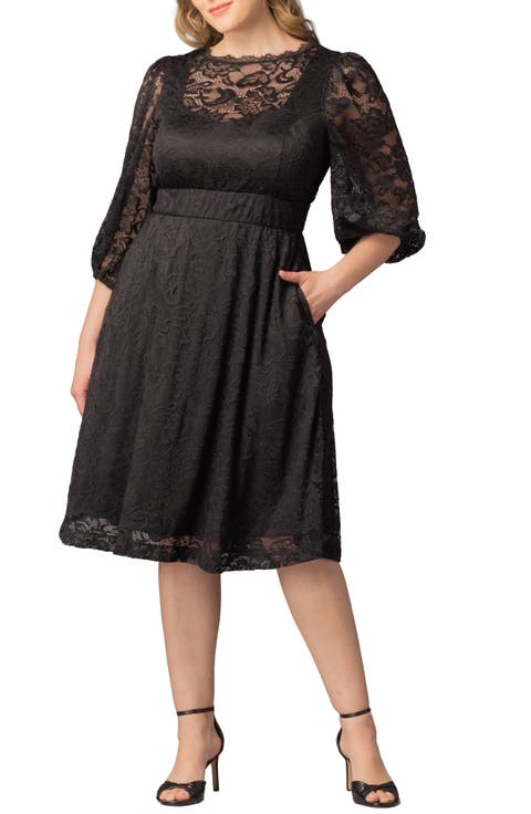 Hepburn Lace Cocktail Dress (Plus)