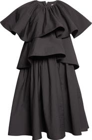 NACKIYÈ Lily Pond Layered Cotton & Nylon Dress