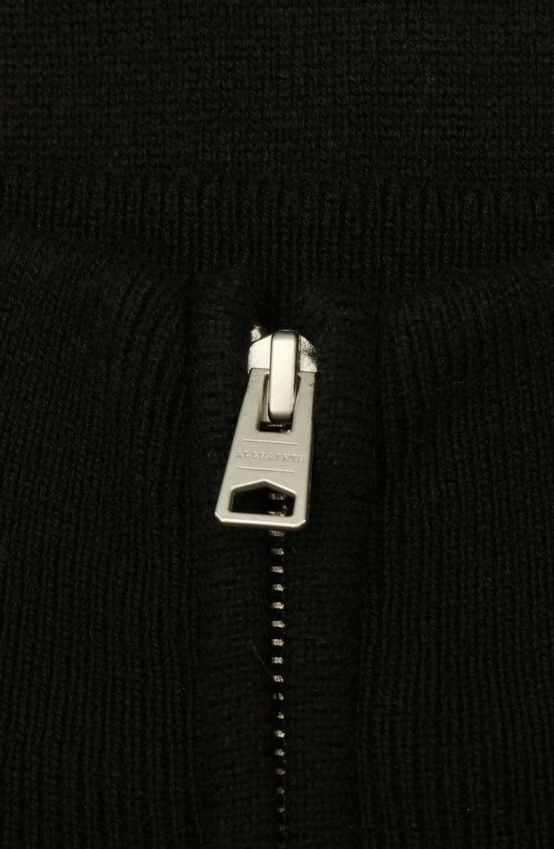 AllSaints Zip-Up Poncho, Alternate, color, Black