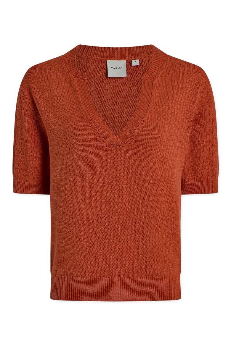 Palmer Short Sleeve Knit Top, Alternate, color, ORANGE WINE