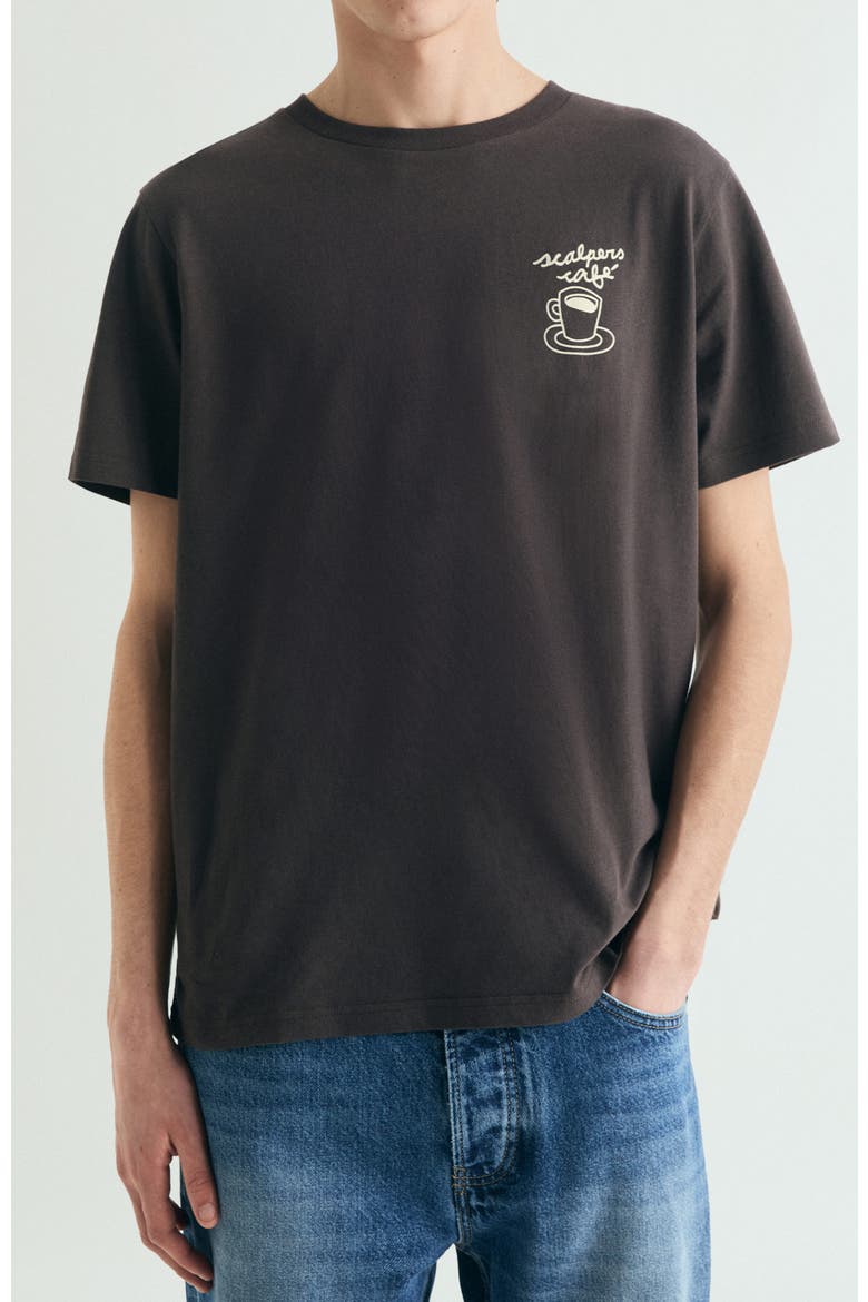 Print T-Shirt Brown, Main, color, DarkBrown
