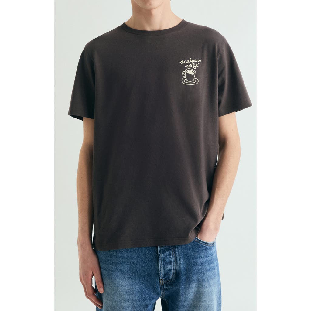 Scalpers Print T-shirt Brown
