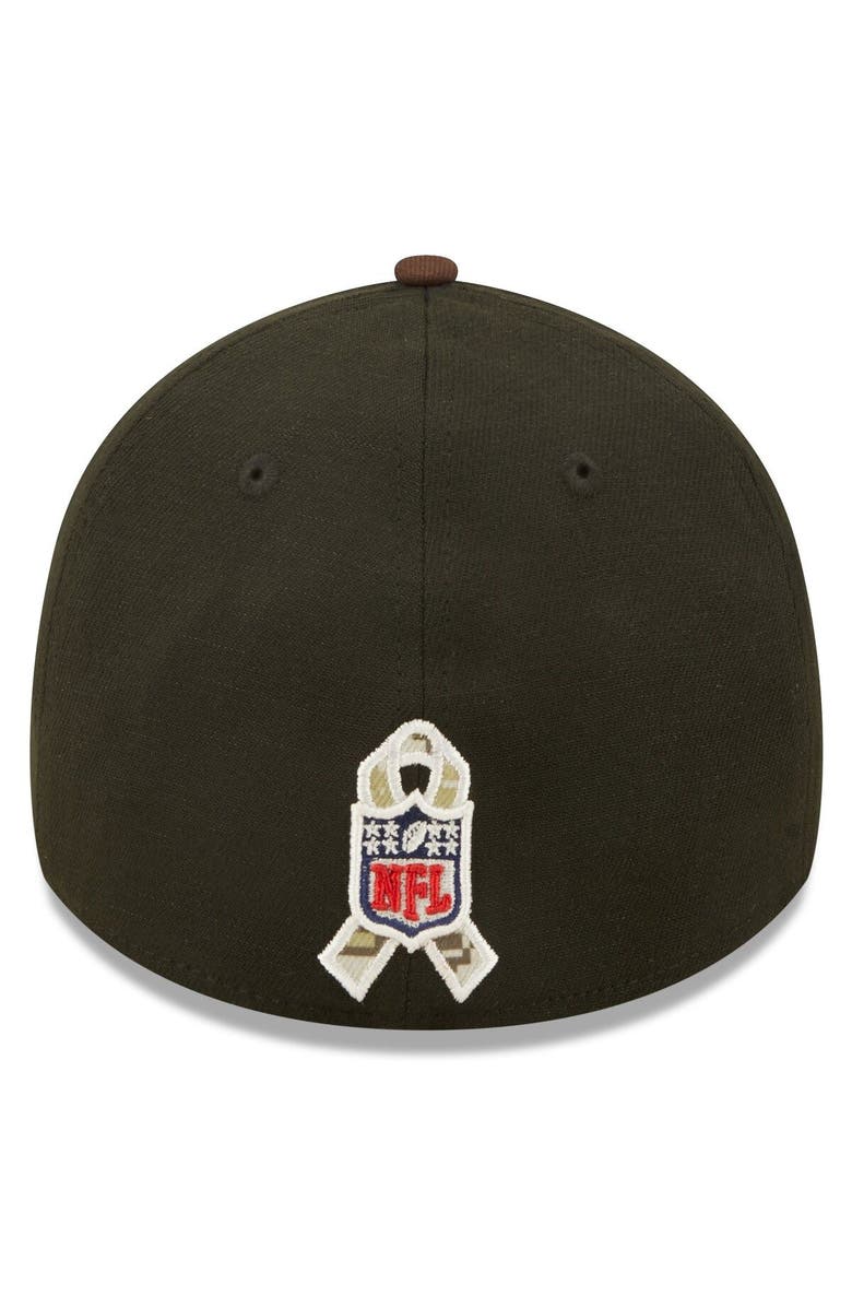 New Era Men's New Era Black/Brown Cleveland Browns 2022 Salute To Service 39THIRTY Flex Hat, Alternate, color,