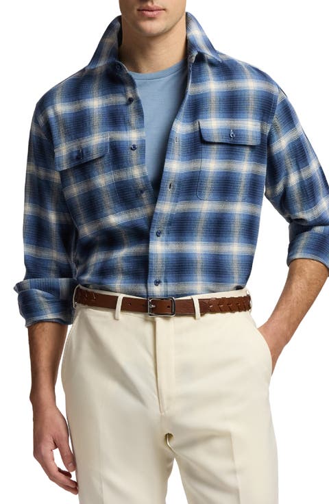 Cooper Plaid Hemp & Cotton Button-Up Shirt