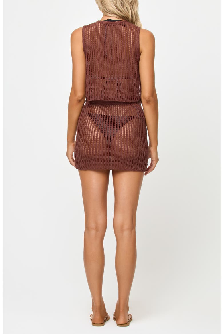 Sandar Cotton Cover-Up Skirt, Alternate, color, CAFE