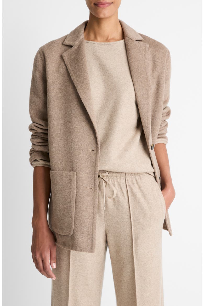 Double Face Wool Blend Blazer, Main, color, HEATHER DOE