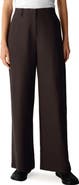 Eileen Fisher High Waist Wide Leg Wool Trousers