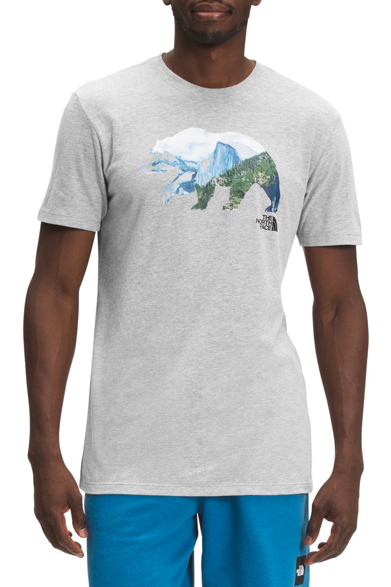 Bear Graphic Tee, Main, color, TNF LIGHT GREY HEATHER