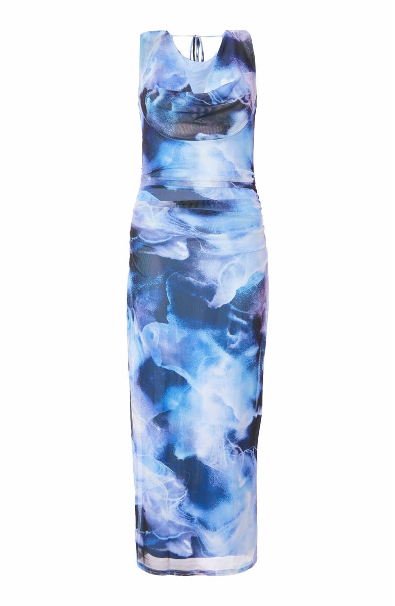 QUIZ Mesh Cowl Back Maxi Dress, Alternate, color, 