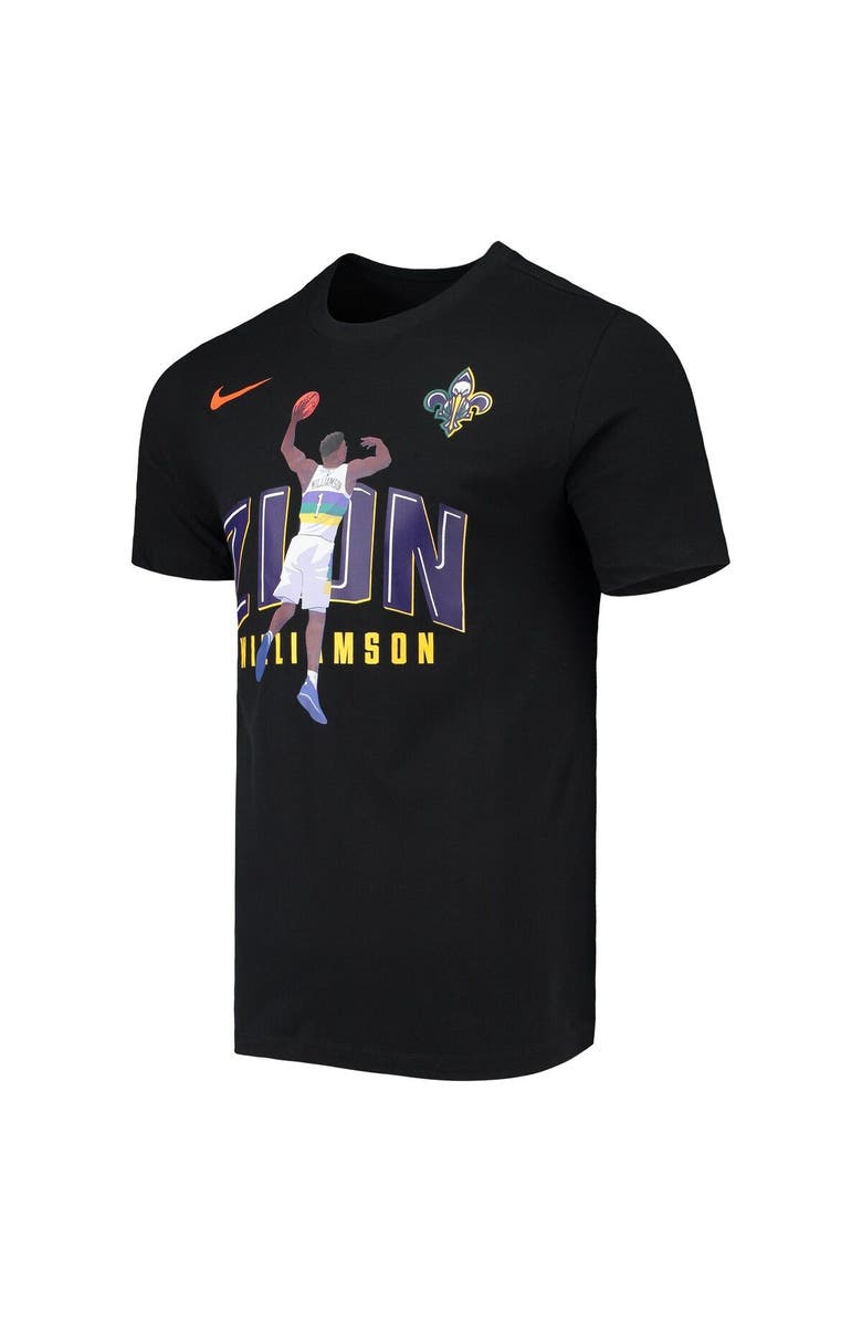 Nike Men's Nike Zion Williamson Black New Orleans Pelicans Hero Performance T-Shirt, Alternate, color, 