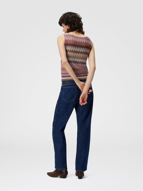 Missoni Womens Multicolor Chevron Scoop-neck Knit Top In Multi