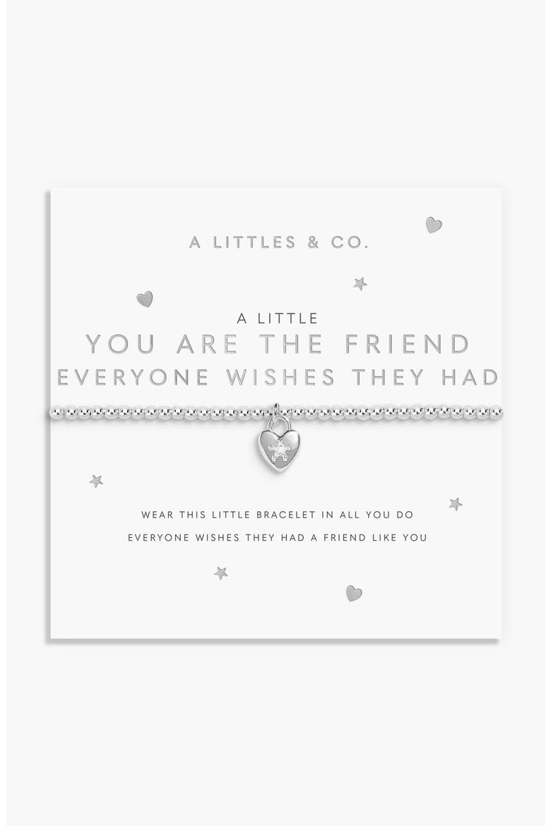 A Little 'You're The Friend Everyone Wishes They Had' Bracelet In Silver Plating, Main, color, Metallic Silver