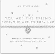 A Littles & Co A Little 'You're The Friend Everyone Wishes They Had' Bracelet In Silver Plating