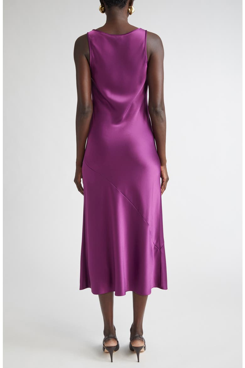 Sleeveless Satin Midi Dress, Alternate, color, BOYSENBERRY