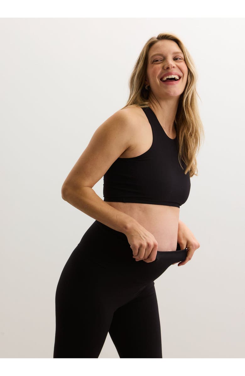 HATCH Collection The Maternity Bodyflex Capri Legging, Alternate, color, Black