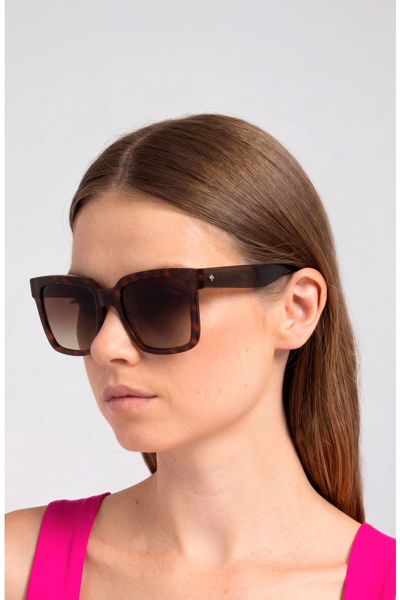 Shira 55mm Sunglasses, Alternate, color, HAVANA/ BROWN SF