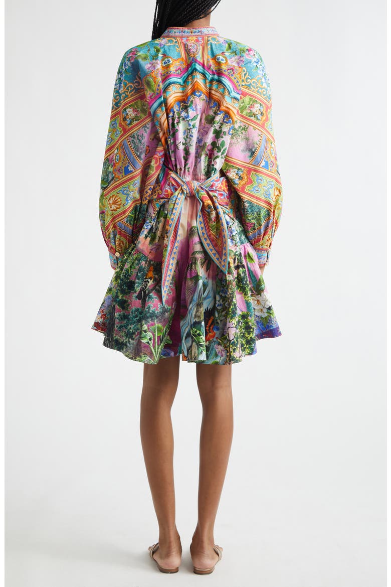 Print Long Sleeve Cotton Dress, Alternate, color, TURKISH DELIGHT