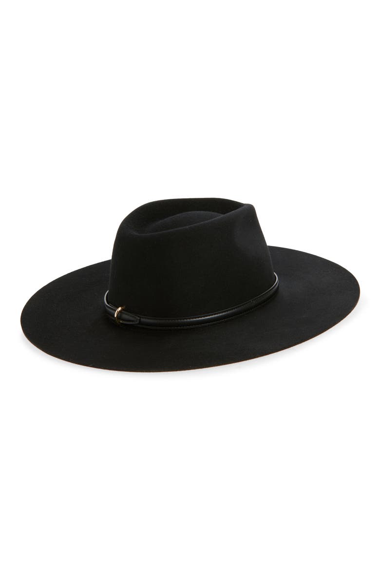 Beck Wool Felt Fedora, Alternate, color, BLACK