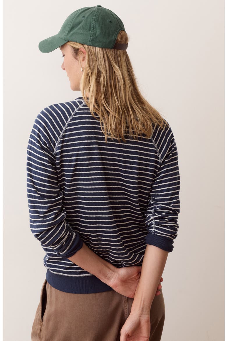 Raglan Sleeve Reversible Cotton Blend Top, Alternate, color, TWILIGHT STRIPE