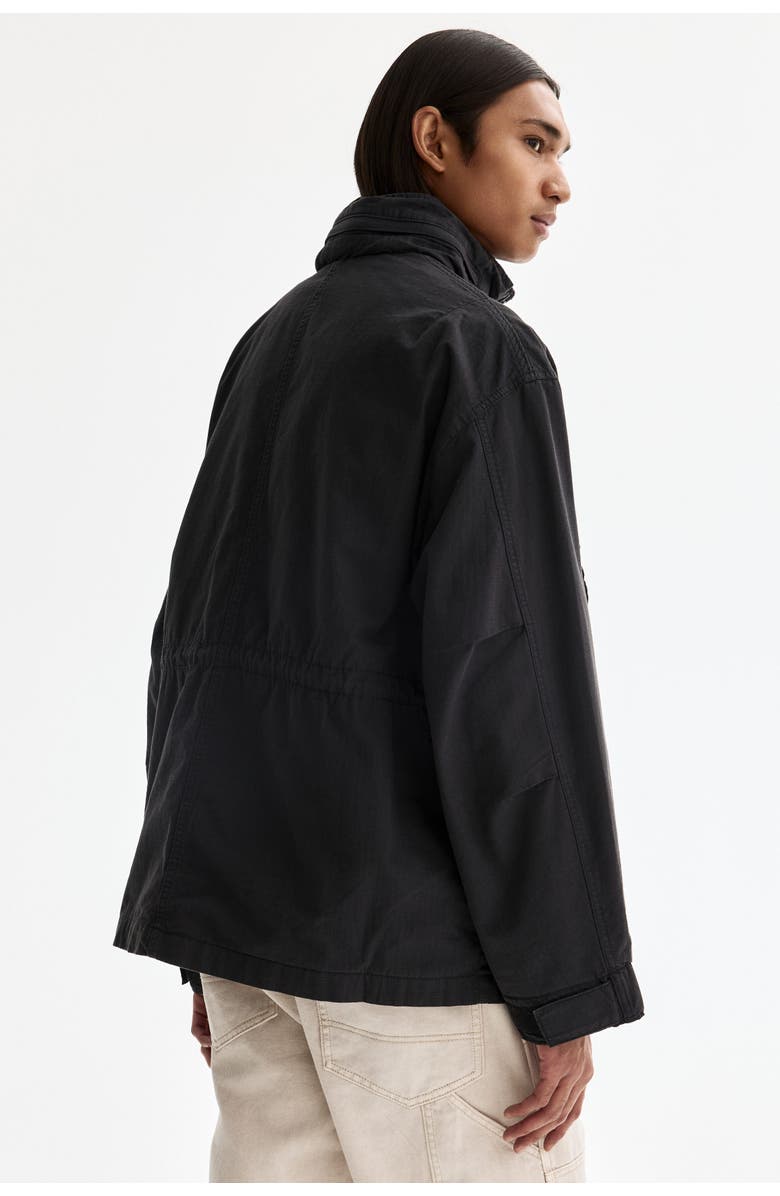 H&M Cargo Jacket, Alternate, color, Black