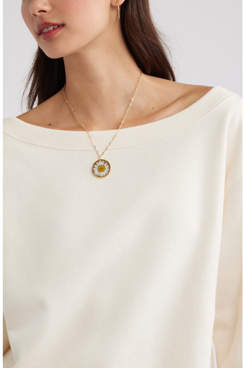 Off the Shoulder Fleece Sweatshirt, Alternate, color, IVORY ANTIQUE