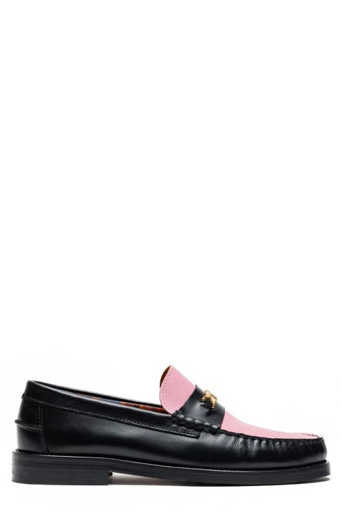 Naked Wolfe Roma Bit Loafer In Pink-snuff Leather