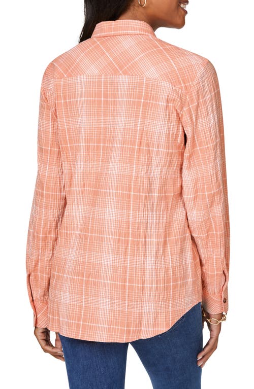 Foxcroft Rhea Plaid Easy Care Button-up Shirt In Pumpkin Spice