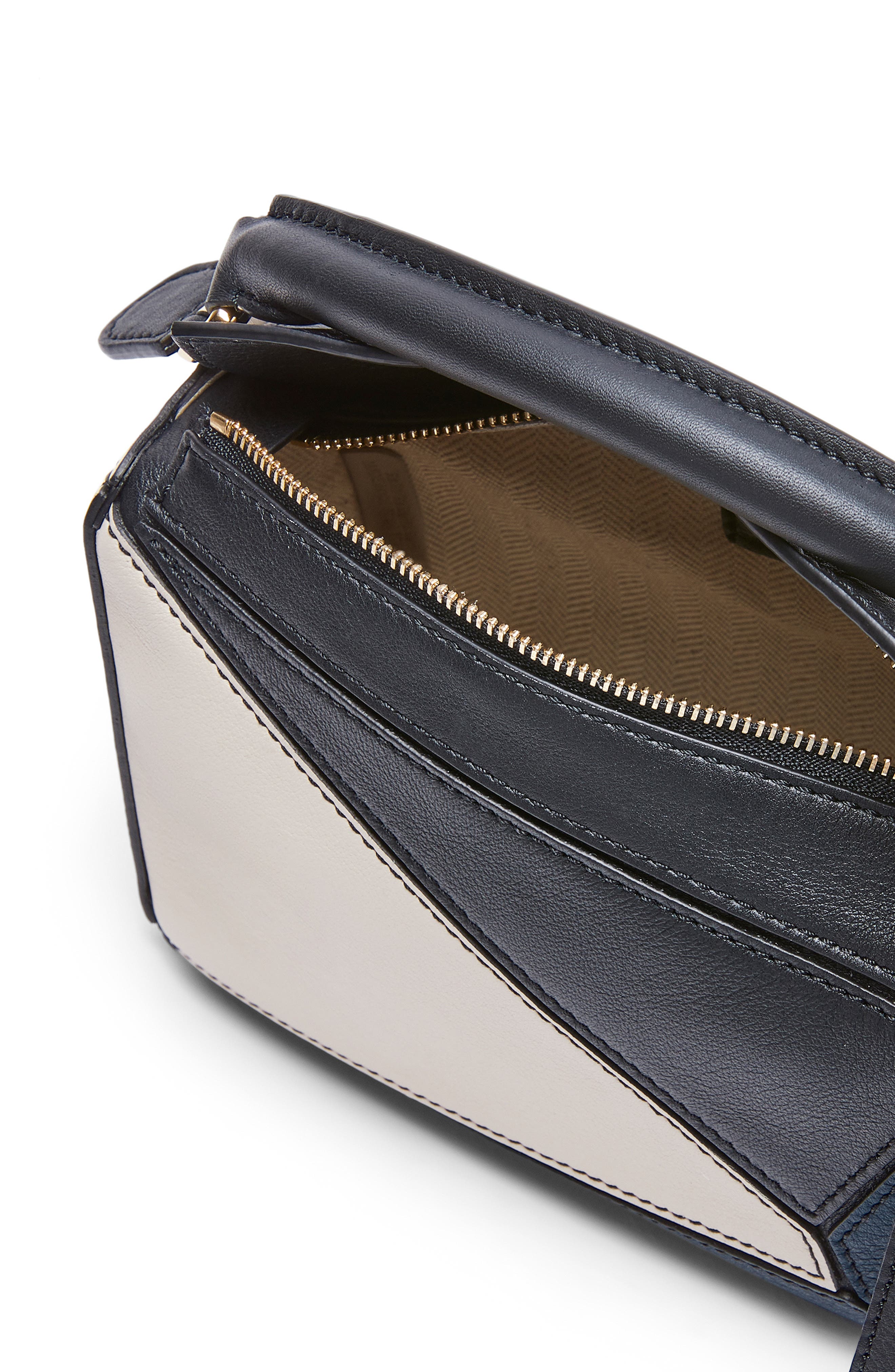 Loewe Mini Puzzle Colorblock Leather Bag, Alternate, color, 