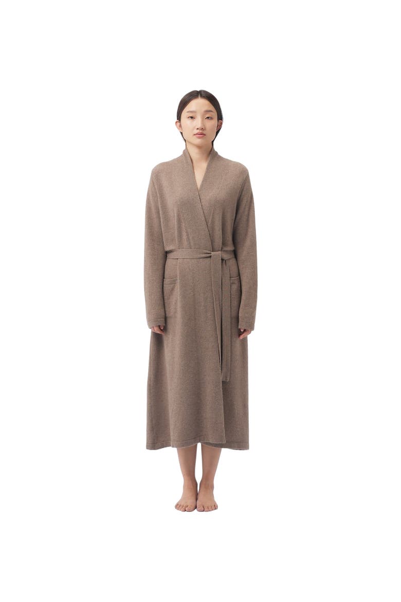 Long Cashmere Robe, Main, color, taupe