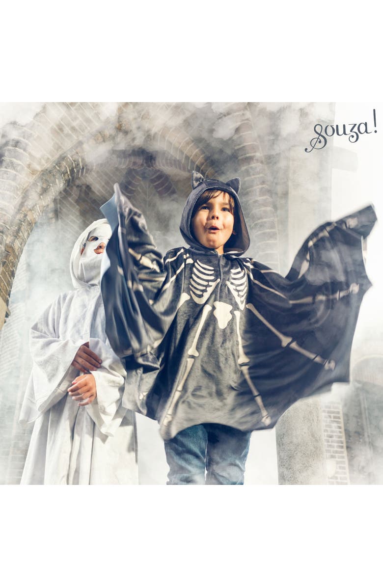 Souza Bat Halloween Costume Cape, Alternate, color, Black