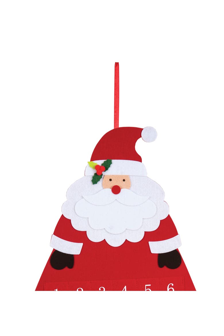 Santa Advent Calendar, Alternate, color, Red