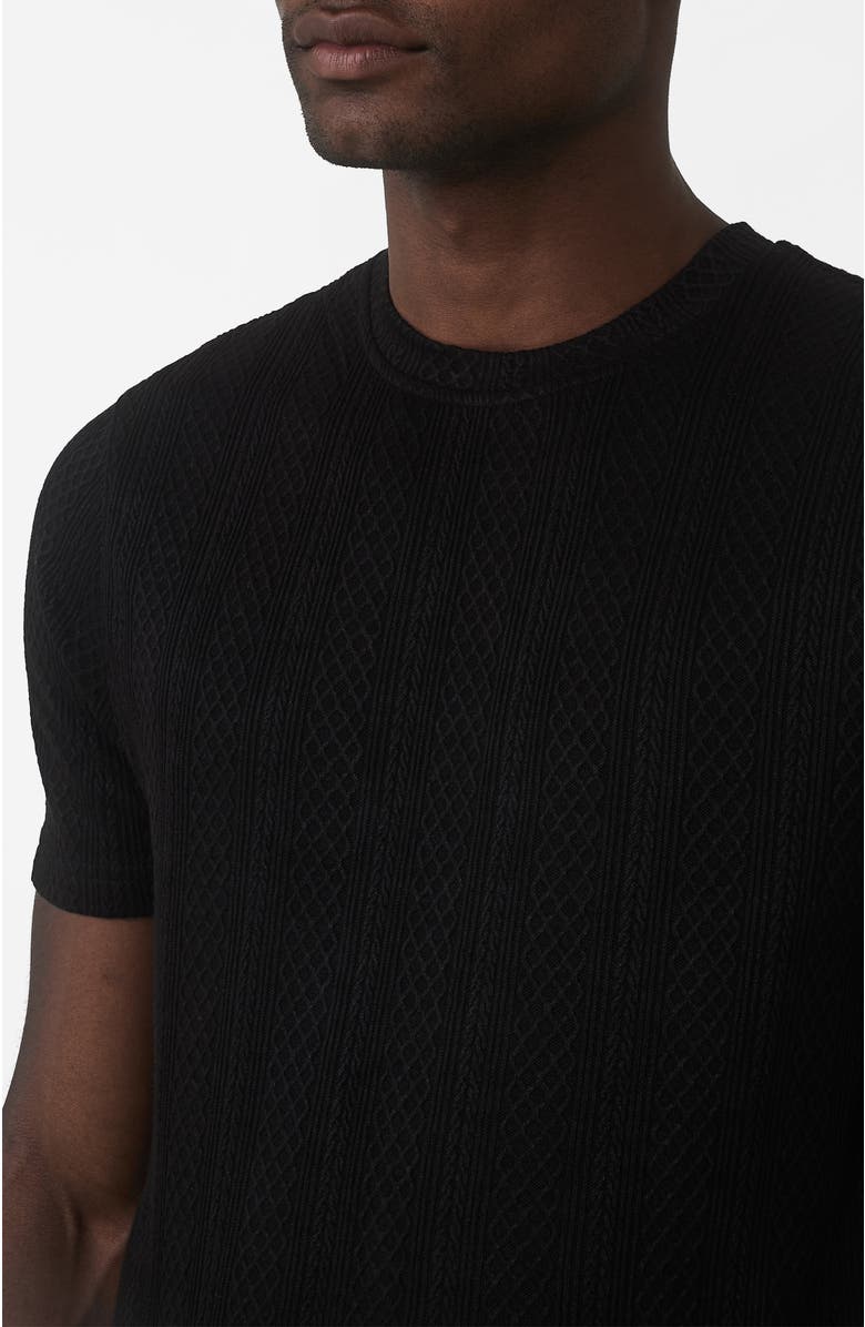 MAUVAIS Tanami Textured Stretch Slim Tee, Alternate, color, Black