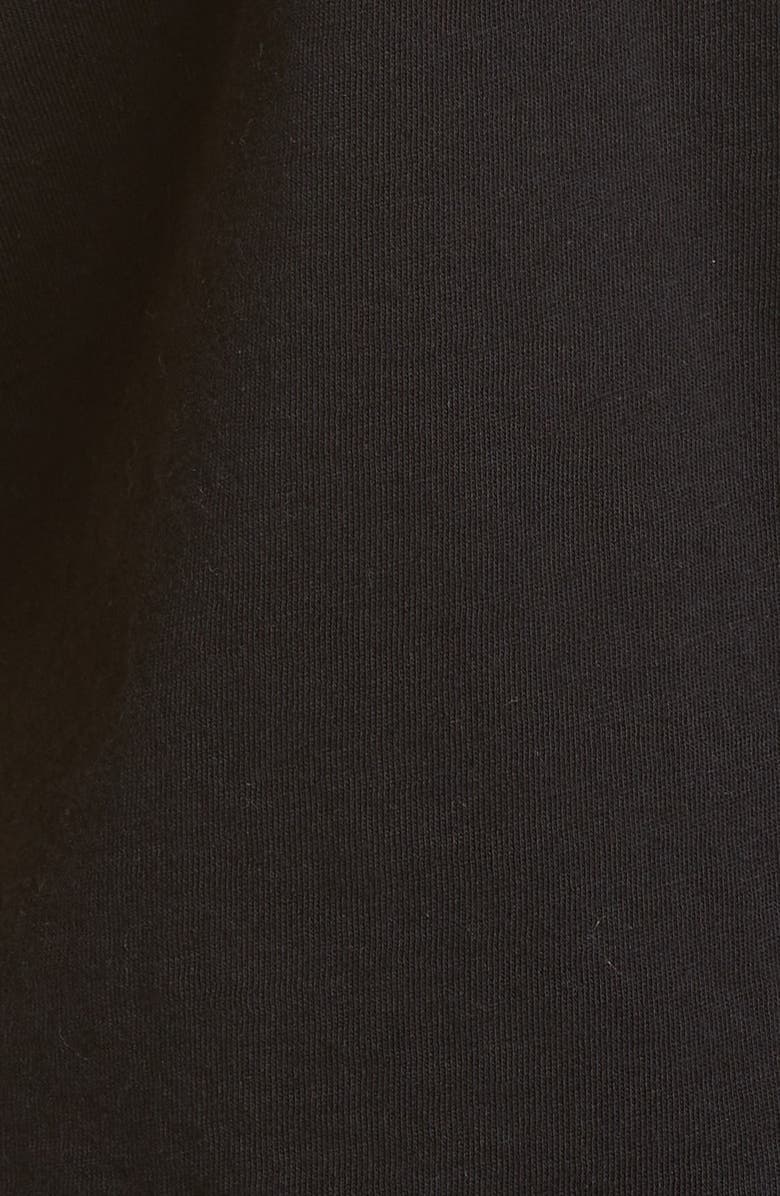 Veronica Beard Tazi Side Ruched Cotton T-Shirt, Alternate, color, Black