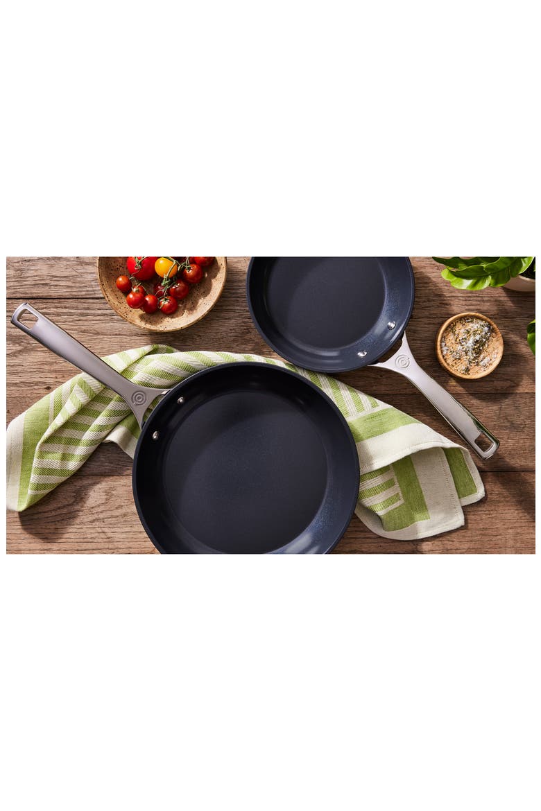2-Piece Nonstick Ceramic Frying Pan Set, Alternate, color, BLACK