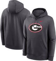 Nike Men's Nike Anthracite Georgia Bulldogs Primetime Club Fleece Pullover Hoodie