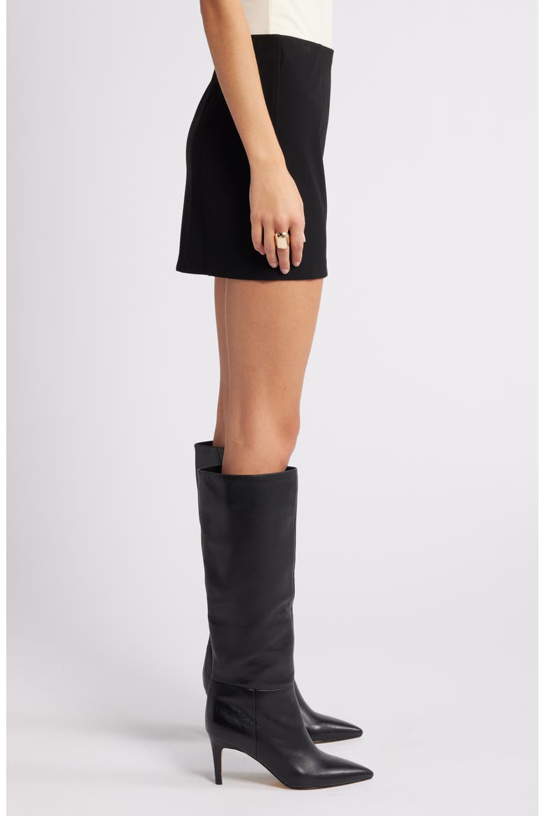 Tailored Miniskirt, Alternate, color, BLACK