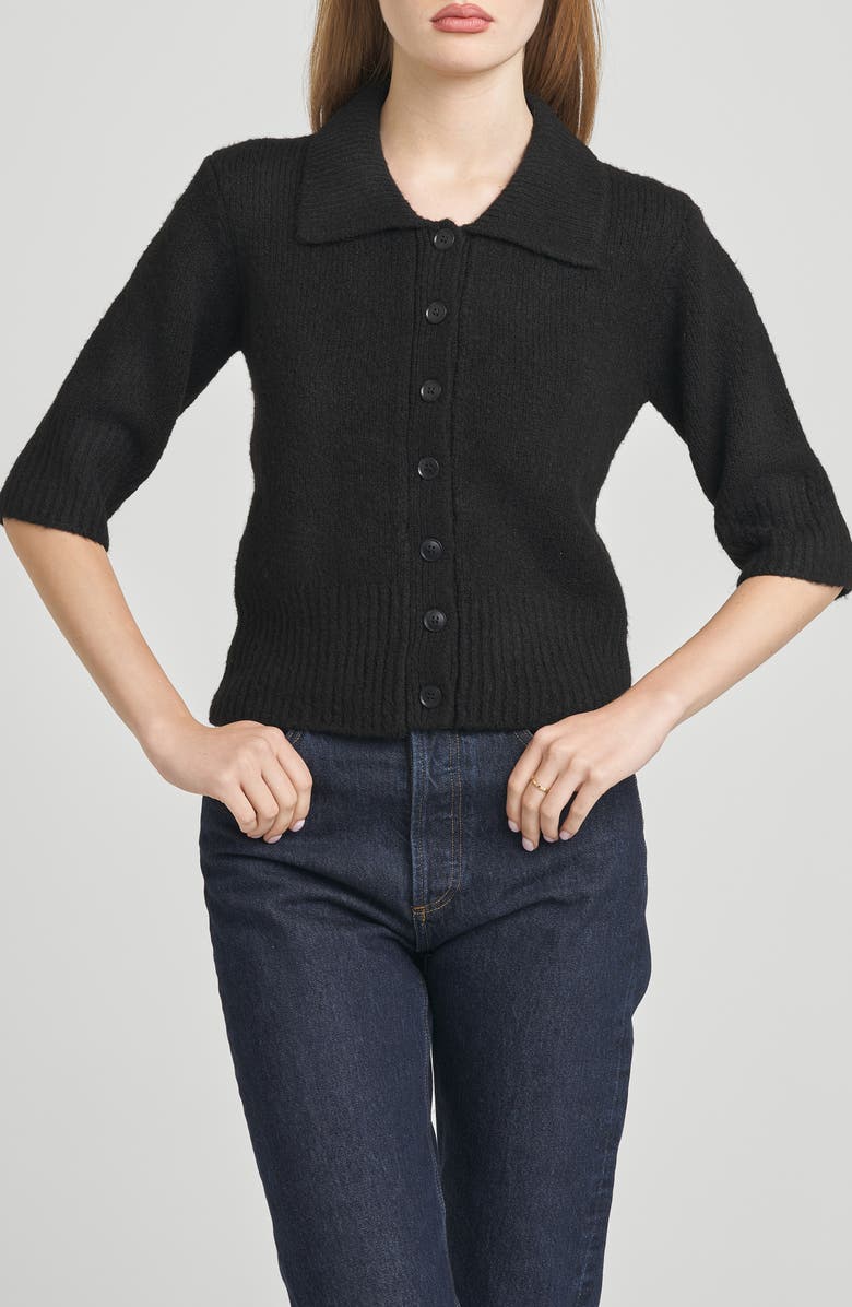 WAYF Harlow Cardigan, Alternate, color, Black
